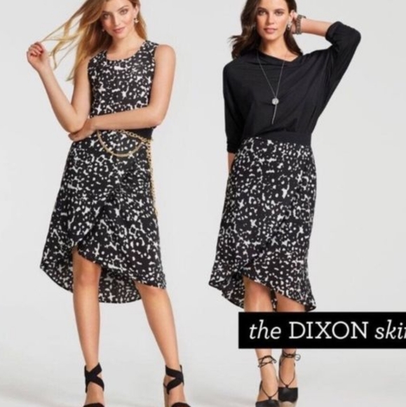 Sexy look CAbi Ink Floral Dixon Sleeveless Top & Hi-Lo Skirt Set (2 Piece Set!!) - Picture 3 of 13